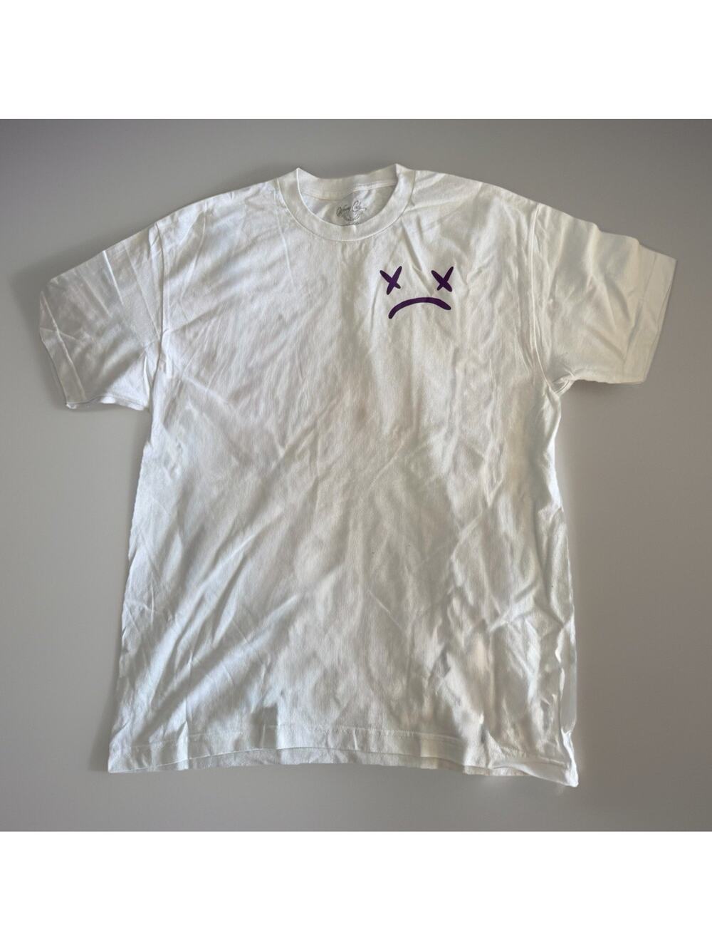 KAWS Winners Circle Graphic T-Shirt Tee White Sad Face US Size Large